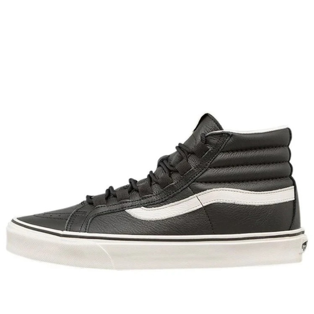 Mens Size 9.5- Vans-SK8-Hi Reissue Ghillie Black/White Hi Top Shoes Sneakers NEW